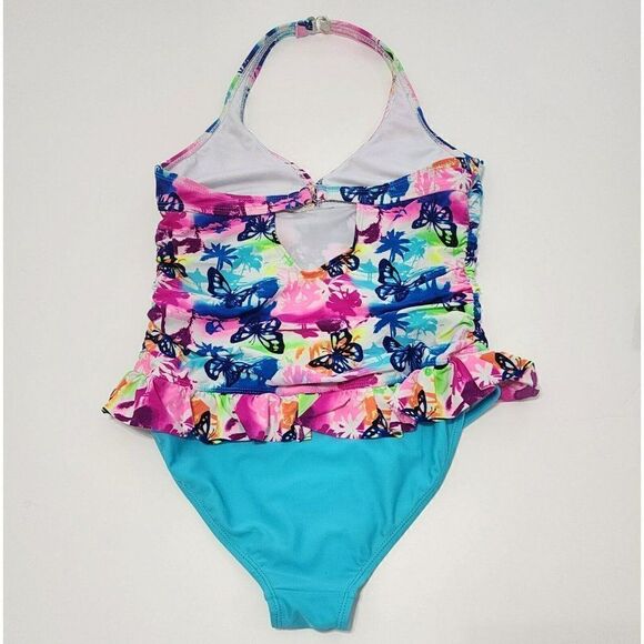 3 GIRLS Swimsuits - Size 14/14+/14+ Op, Lands' end - Turquoise - Picture 4 of 14